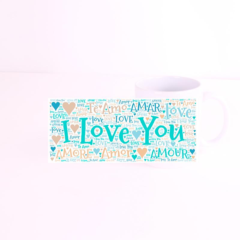 amor i love you azul Blanca