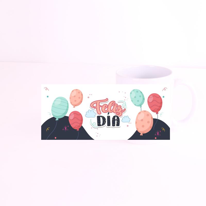 feliz dia rosa y azul Blanca