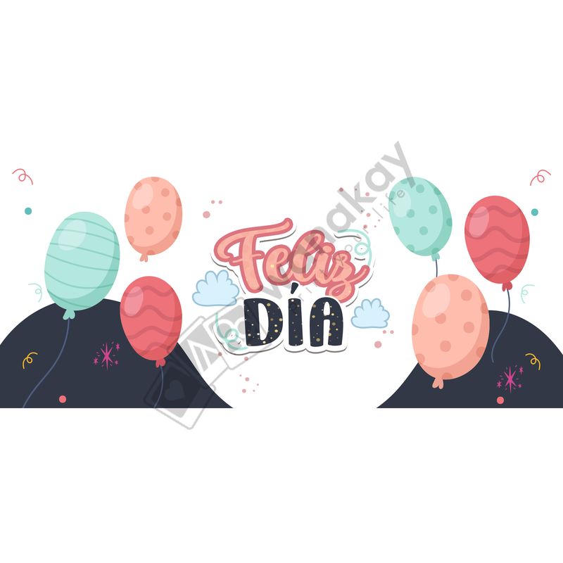 feliz dia rosa y azul