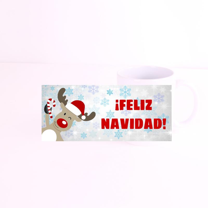 navidad reno copos Blanca