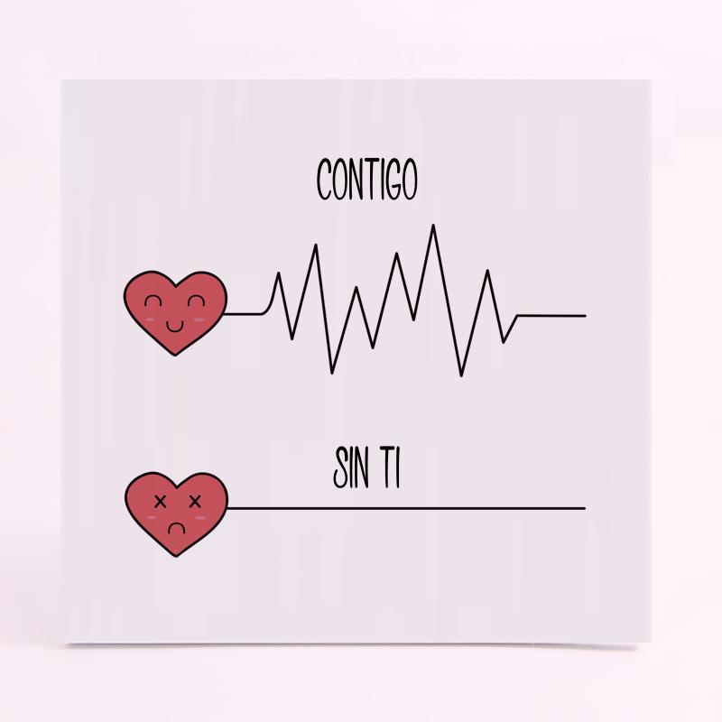 FOAM CUADRADO amor contigo sin ti