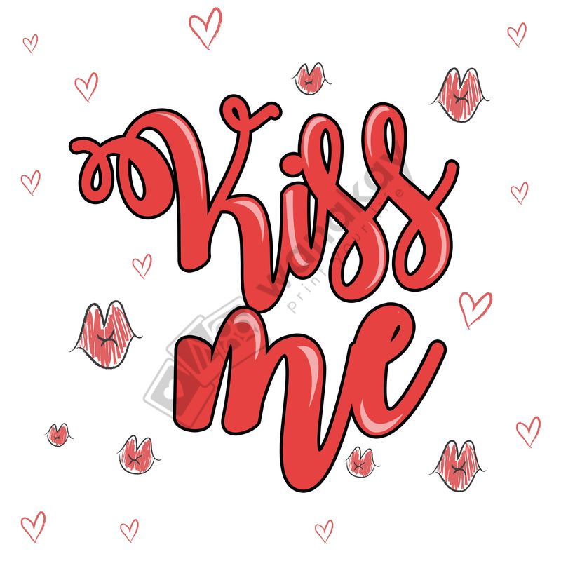 FOAM CUADRADO amor kiss me Marca de agua