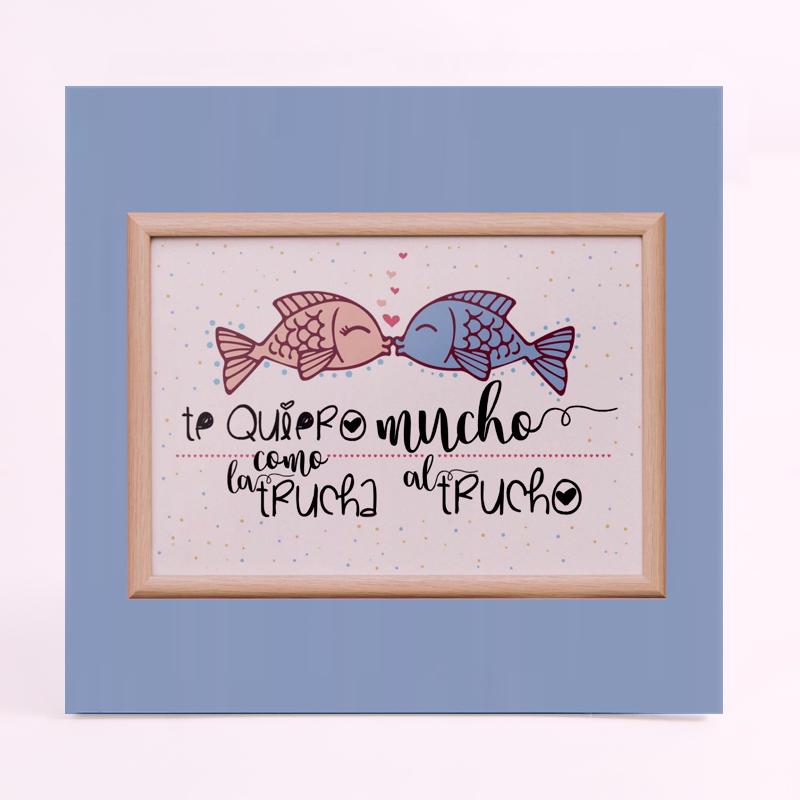 FOAM CUADRADO amor truchos azul
