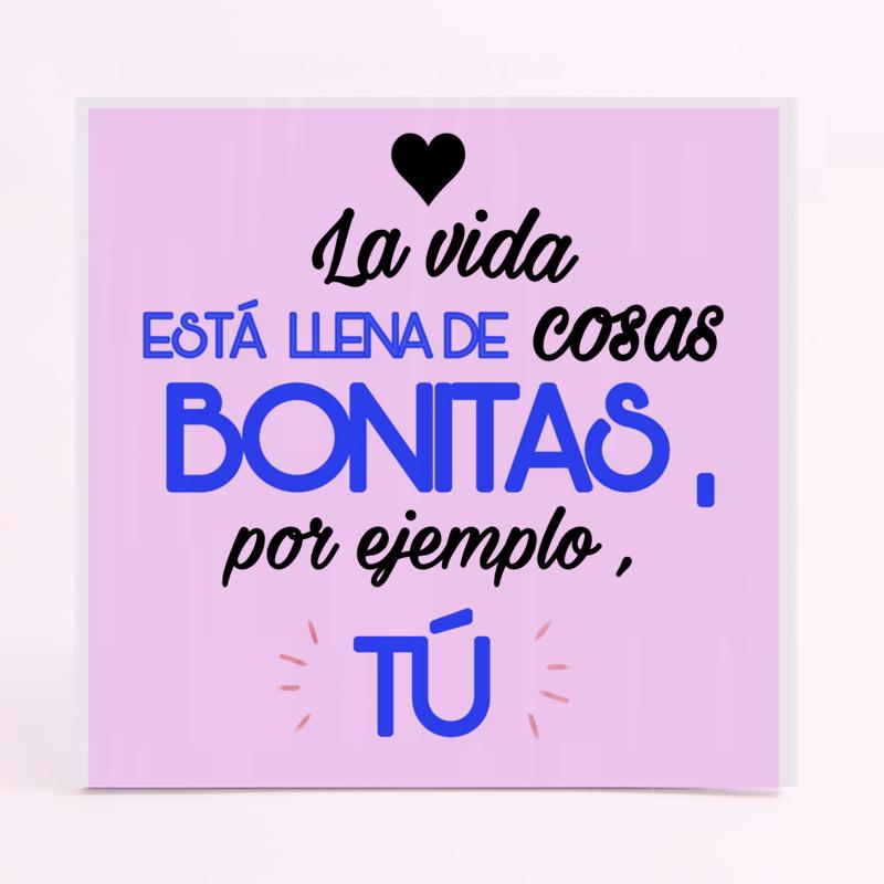 FOAM CUADRADO frase cosas bonitas