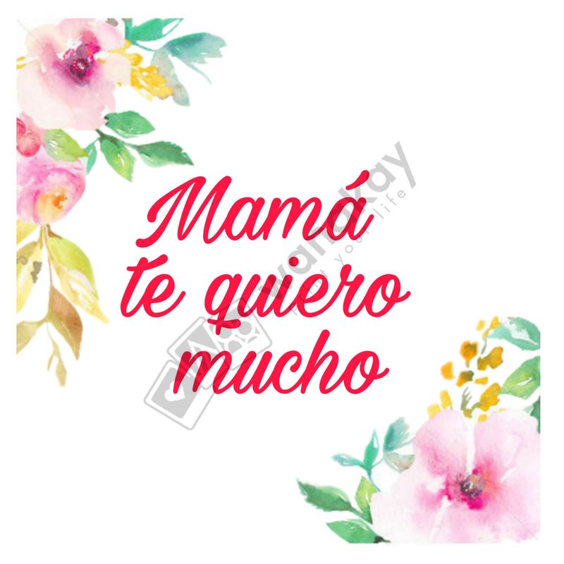 FOAM CUADRADO mama te quiero mucho Marca de agua