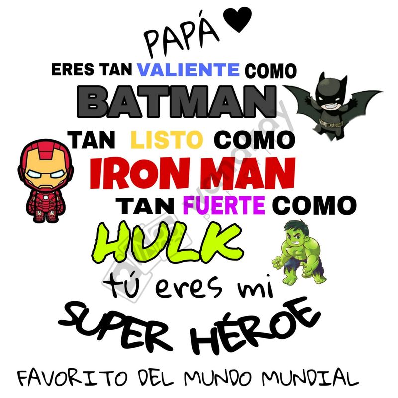 FOAM CUADRADO papa super heroes Marca de agua