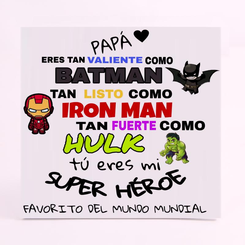 FOAM CUADRADO papa super heroes
