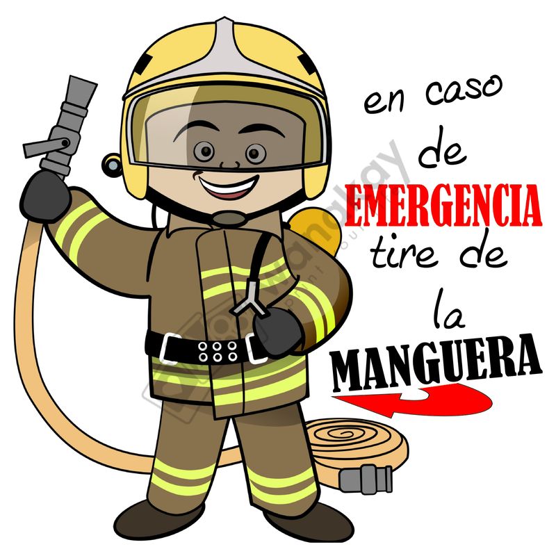 FOAM CUADRADO profesion bombero Marca de agua