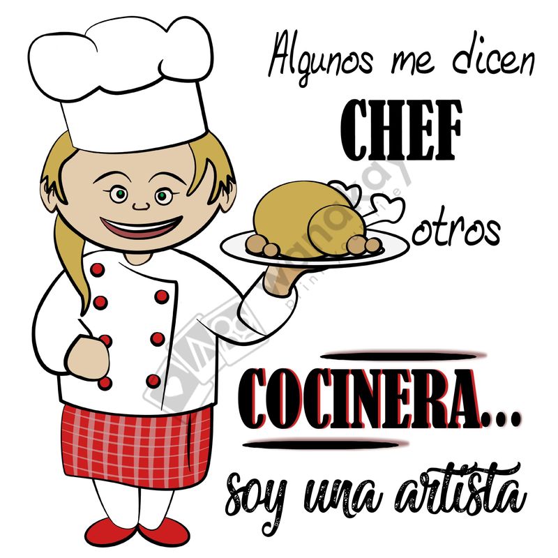 FOAM CUADRADO profesion cocinera Marca de agua