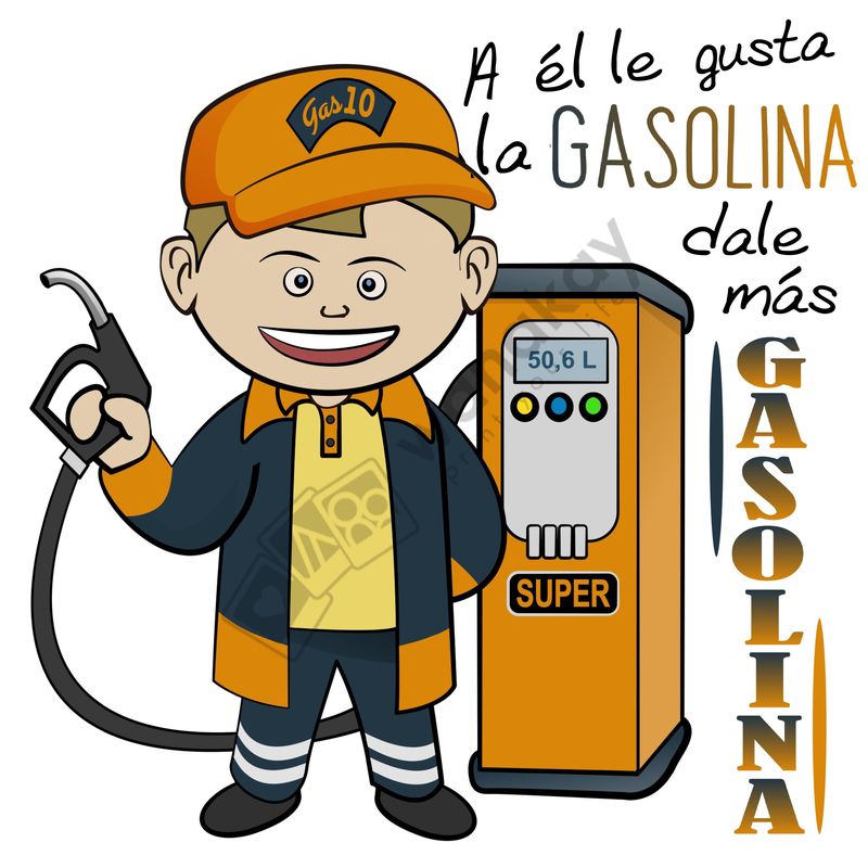 FOAM CUADRADO profesion gasolinero Marca de agua