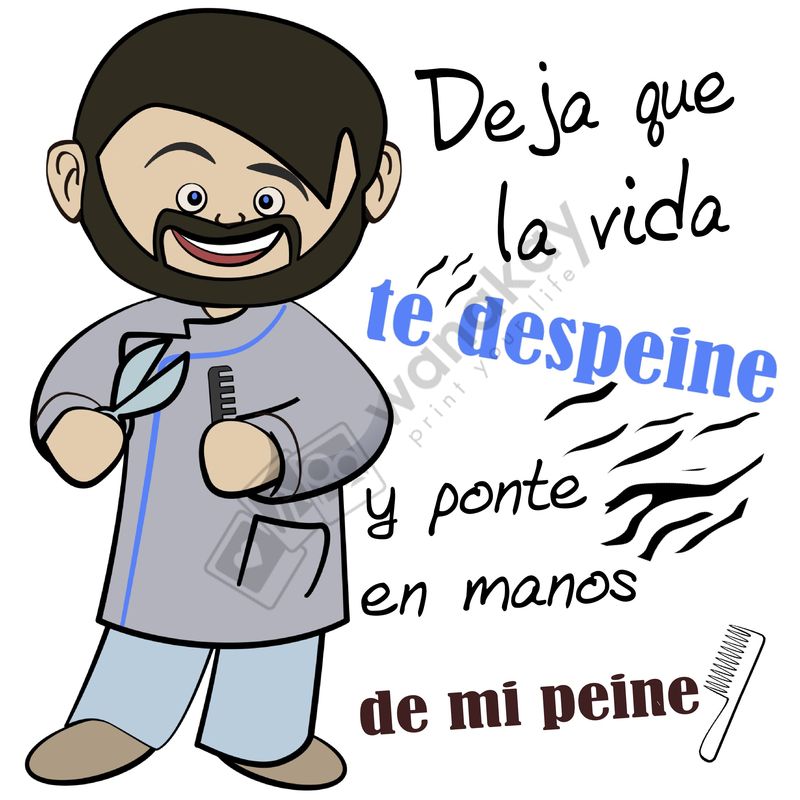 FOAM CUADRADO profesion peluquero Marca de agua