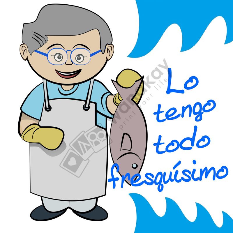 FOAM CUADRADO profesion pescadera Marca de agua
