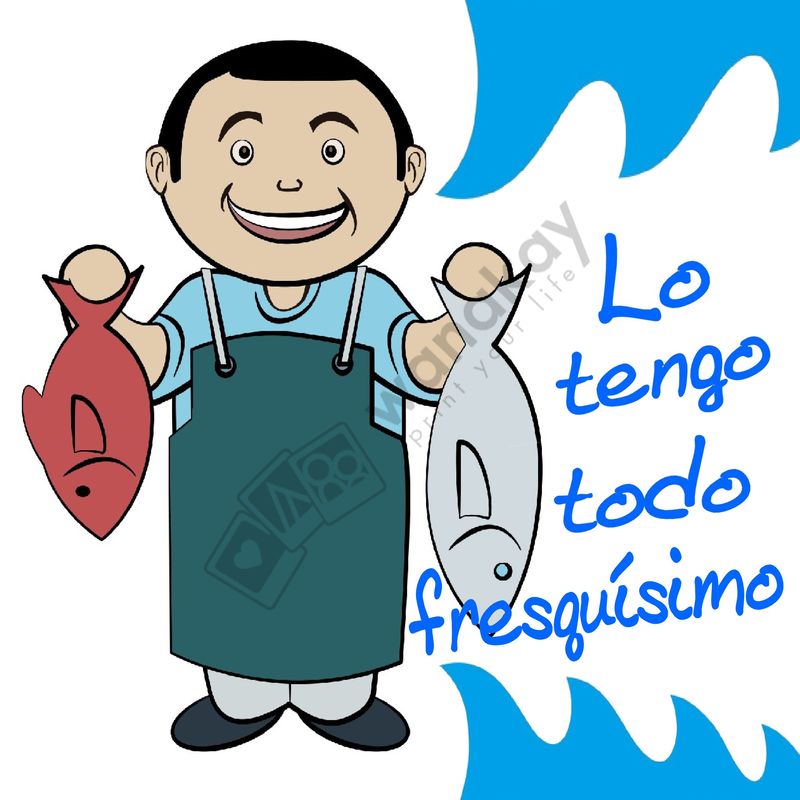 FOAM CUADRADO profesion pescadero Marca de agua
