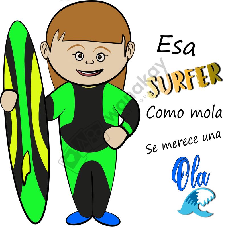 FOAM CUADRADO profesion surfera Marca de agua