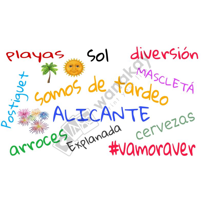 FOAM RECTANGULAR alicante colores Marca de agua
