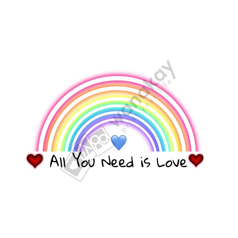 FOAM RECTANGULAR amor all you need is love Marca de agua