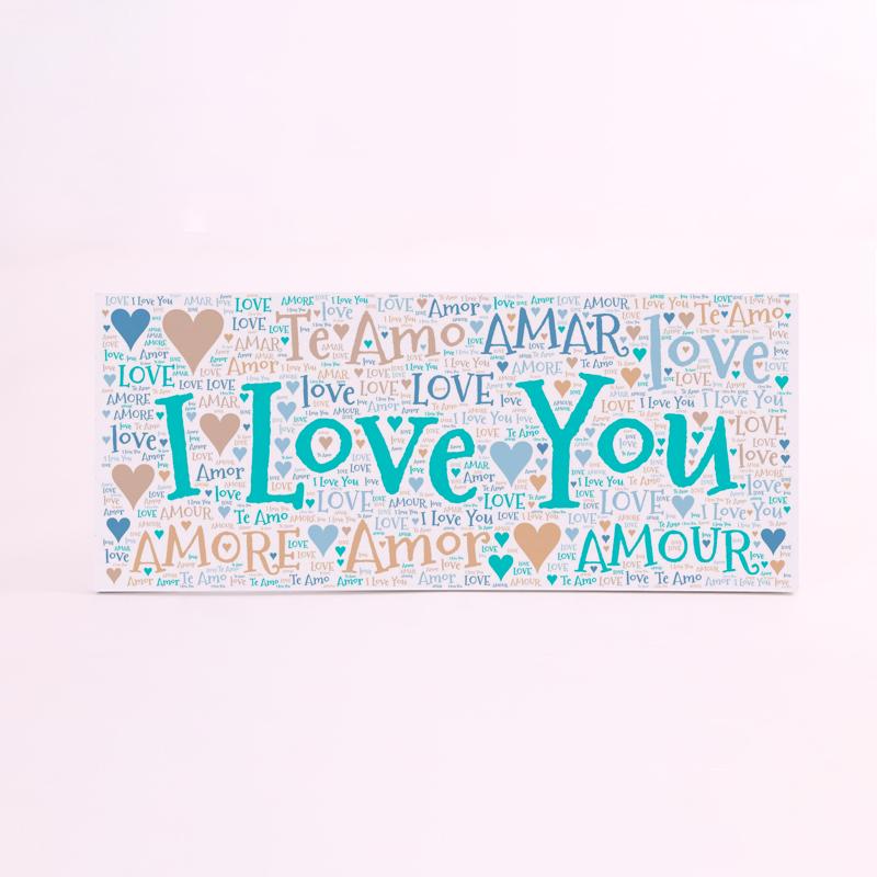 FOAM RECTANGULAR amor i love you azul
