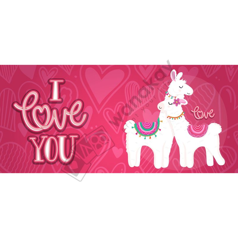 FOAM RECTANGULAR amor i love you llamas Marca de agua