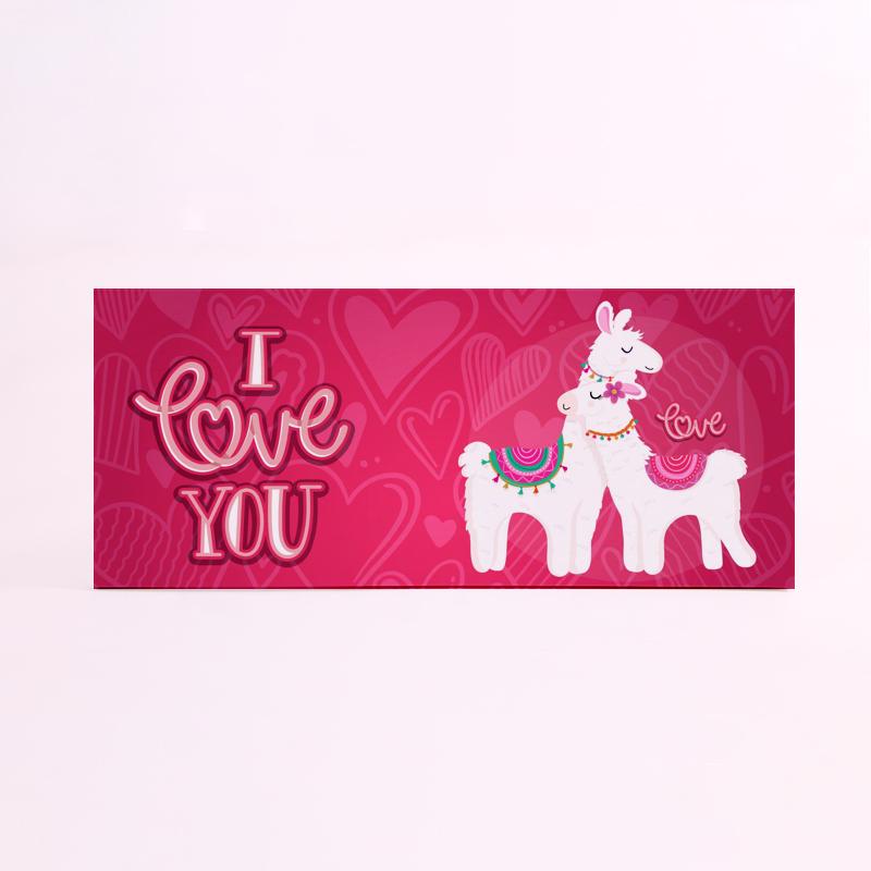 FOAM RECTANGULAR amor i love you llamas