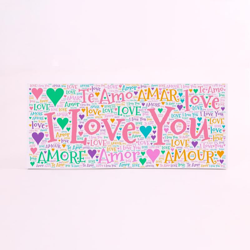 FOAM RECTANGULAR amor i love you rosa