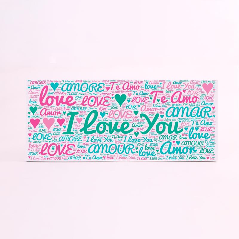 FOAM RECTANGULAR amor i love you verde azulado
