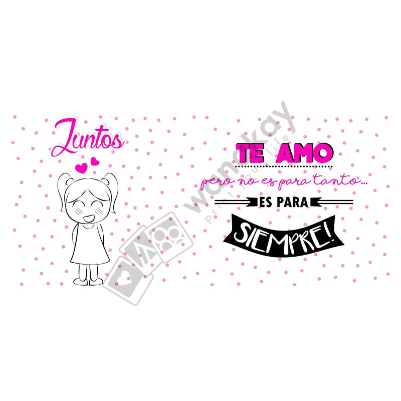 FOAM RECTANGULAR amor juntos chica Marca de agua