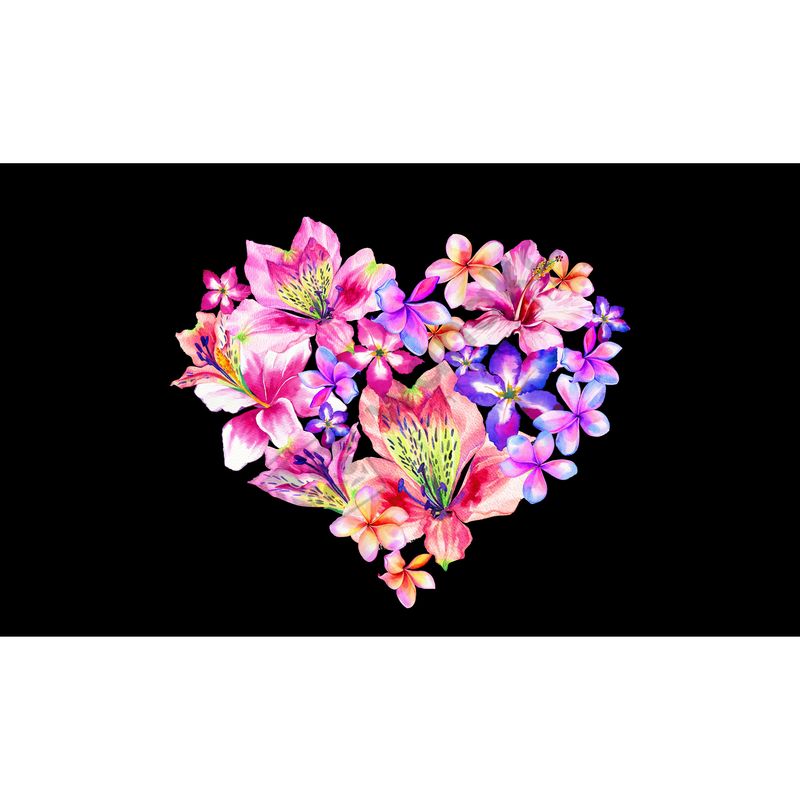 FOAM RECTANGULAR corazon flores Marca de agua
