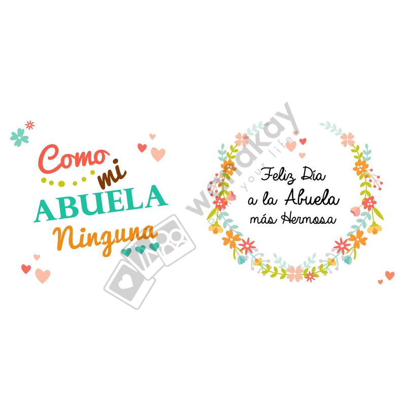FOAM RECTANGULAR familia abuela como la mia ninguna Marca de agua