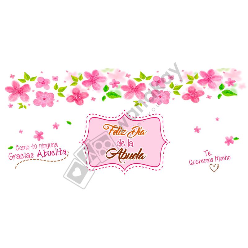 FOAM RECTANGULAR familia abuela feliz dia Marca de agua