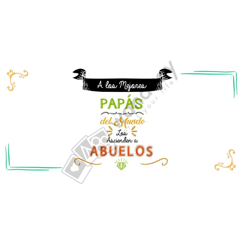 FOAM RECTANGULAR familia de papas a abuelos Marca de agua