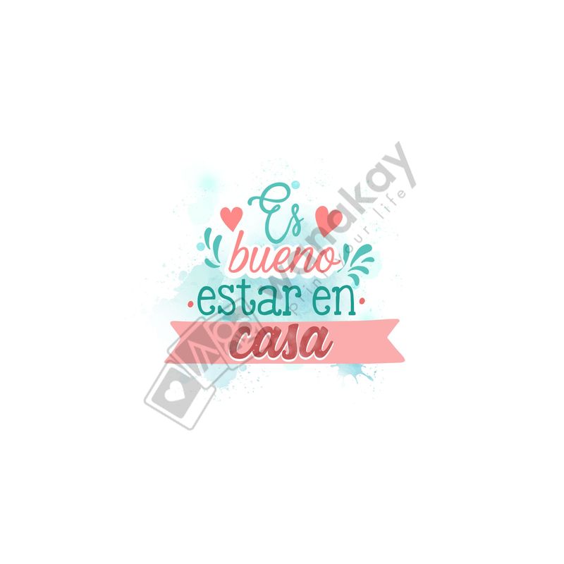 FOAM RECTANGULAR frase es bueno estar en casa Marca de agua