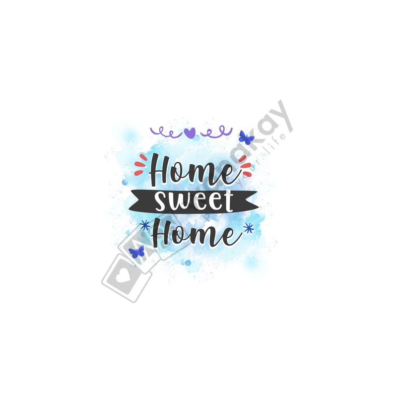 FOAM RECTANGULAR frase home sweet home Marca de agua