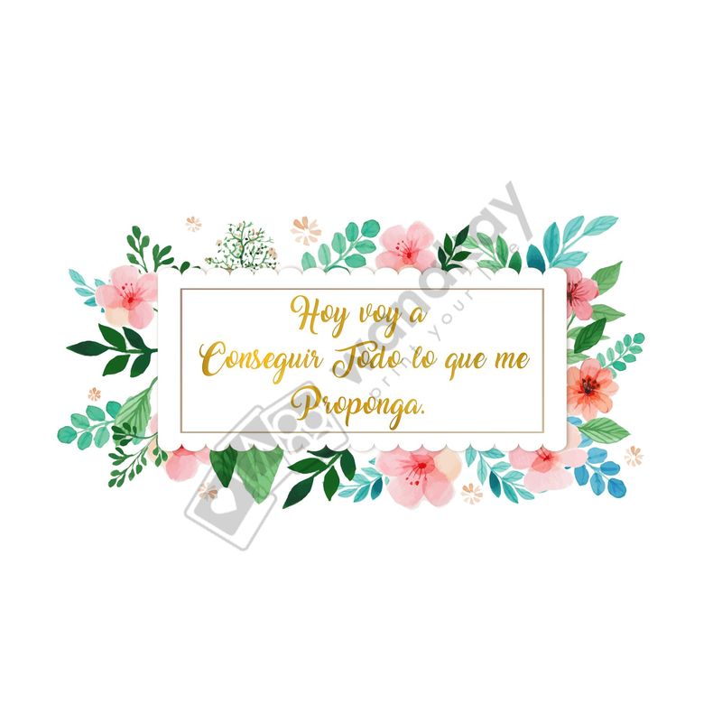 FOAM RECTANGULAR frase hoy voy a conseguir todo lo que me proponga Marca de agua