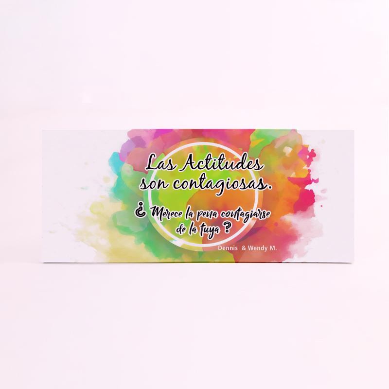 FOAM RECTANGULAR frase las actitudes son contagiosas