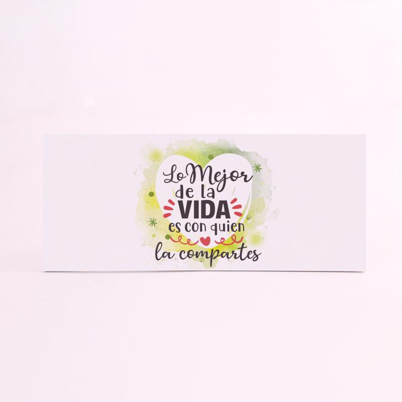 FOAM RECTANGULAR frase lo mejor de la vida es con quien la compartes