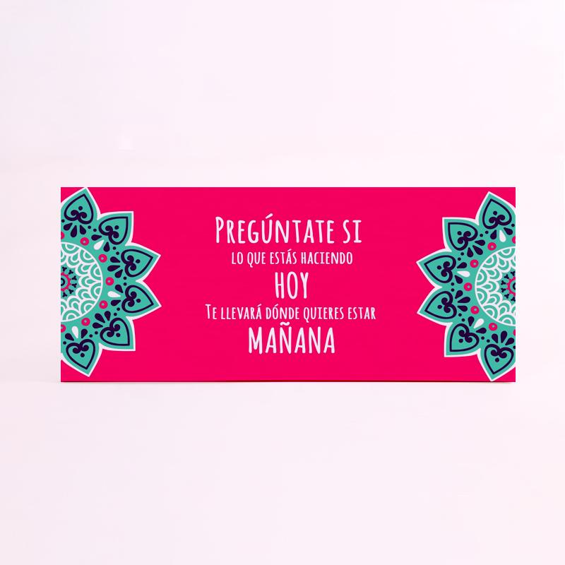 FOAM RECTANGULAR frase lo que estas haciendo hoy, te llevara donde quieras estar mañana