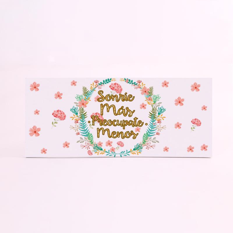 FOAM RECTANGULAR frase sonrie mas preocupate menos