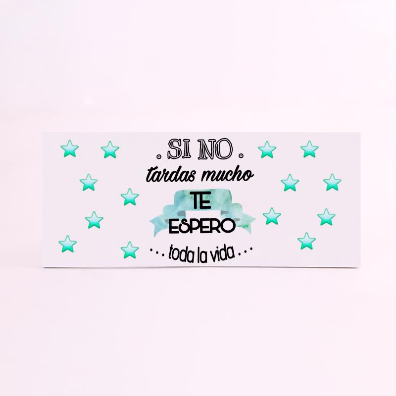 FOAM RECTANGULAR frase te espero toda la vida