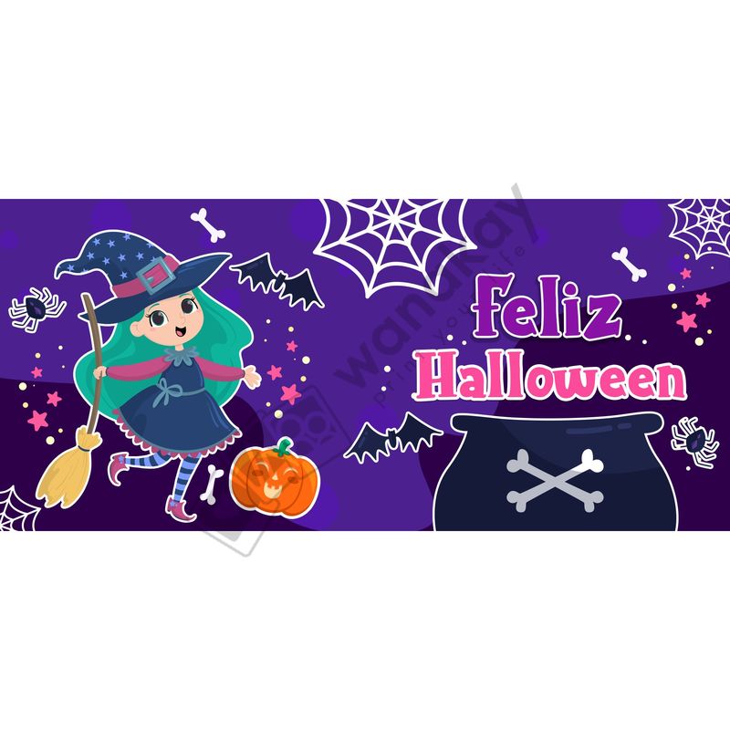 FOAM RECTANGULAR halloween bruja lila Marca de agua