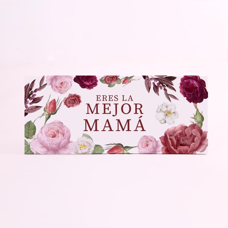 FOAM RECTANGULAR mama eres la mejor mama flores