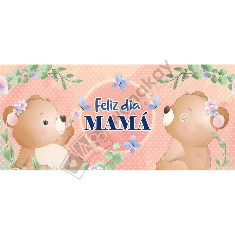 FOAM RECTANGULAR mama feliz dia mama osos (1) Marca de agua