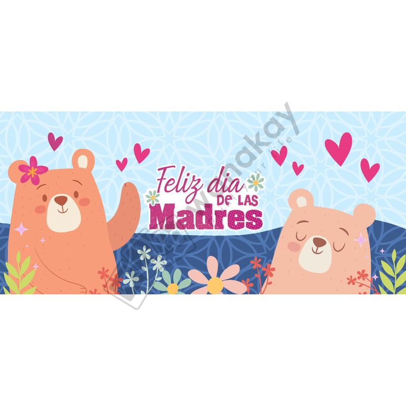 FOAM RECTANGULAR mama feliz dia mama osos (2) Marca de agua