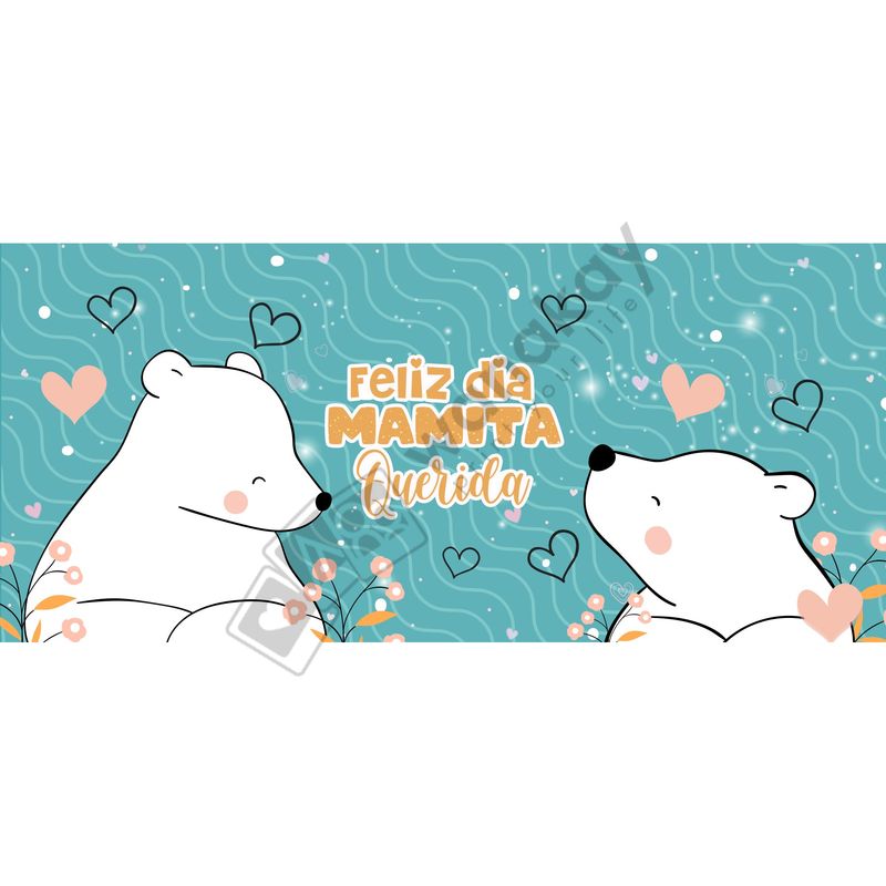 FOAM RECTANGULAR mama feliz dia mama osos (3) Marca de agua