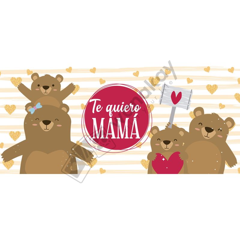 FOAM RECTANGULAR mama feliz dia mama osos (4) Marca de agua