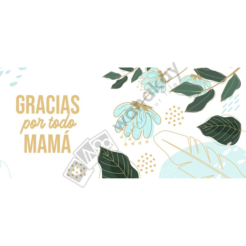 FOAM RECTANGULAR mama gracias por todo mama Marca de agua