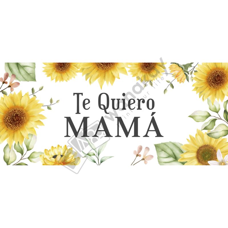 FOAM RECTANGULAR mama te quiero mama flores Marca de agua