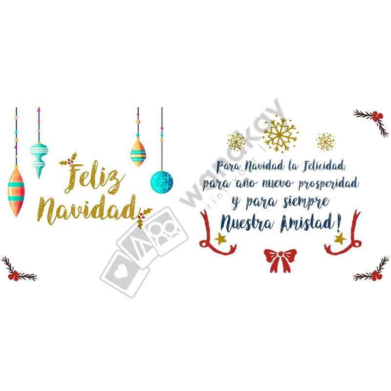 FOAM RECTANGULAR navidad amistad Marca de agua
