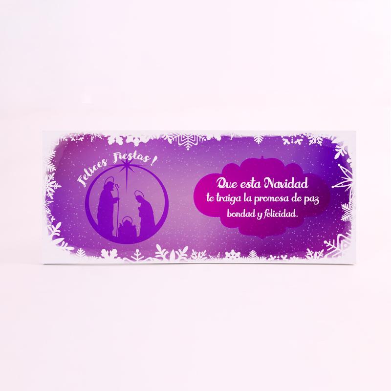 FOAM RECTANGULAR navidad belen lila
