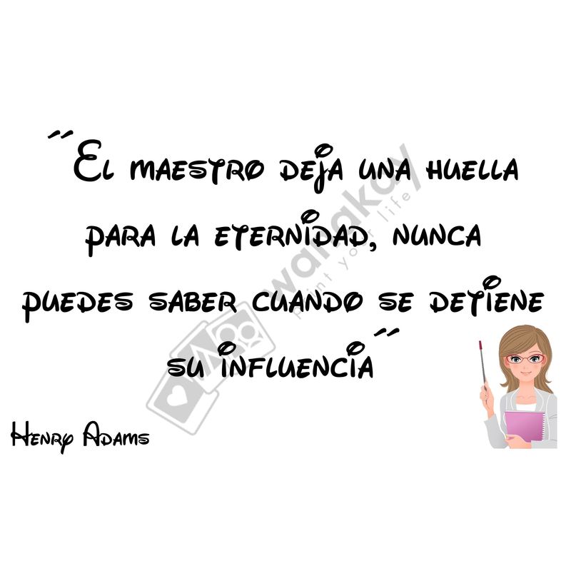 FOAM RECTANGULAR profesora frase Marca de agua