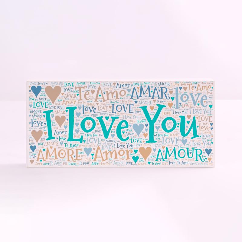FOREX RECTANGULAR amor i love you azul